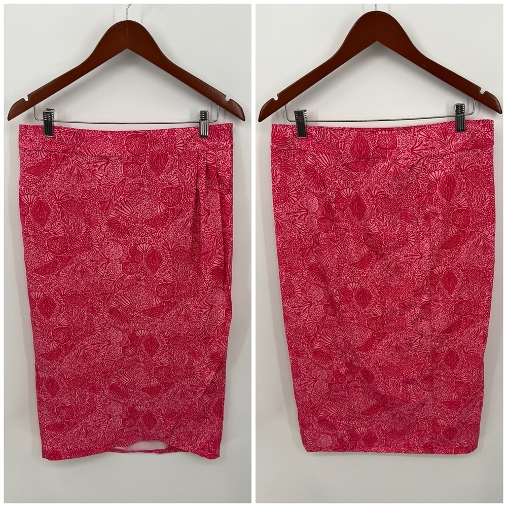 Ripskirst Hawaii wrap midi skirt